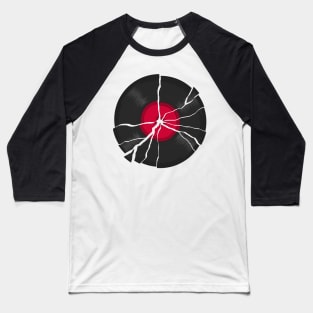 Cracked LP Vinyl Record Baseball T-Shirt